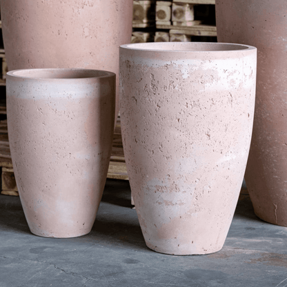 Vessara Blushstone XXL Concrete Planter - 100cm Tall, 172L Masterpiece - plants - express.com