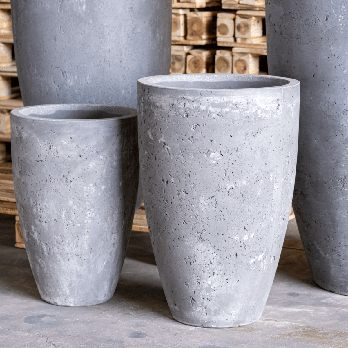 Vessara Onyx Dusk: 68cm Extra Large Concrete Tall Vase Planter for Stunning Greenery - plants - express.com