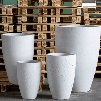 Vessara White Mist XXL Concrete Vase Planter – Elevate Your Outdoor Elegance! - plants - express.com