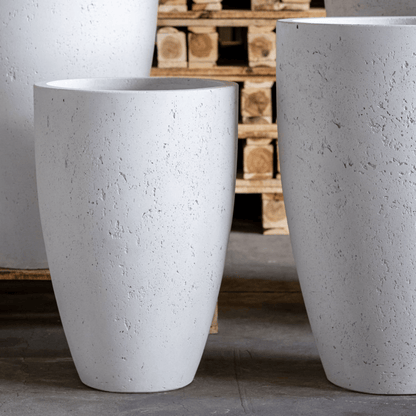 Vessara White Mist XXL Concrete Vase Planter – Elevate Your Outdoor Elegance! - plants - express.com