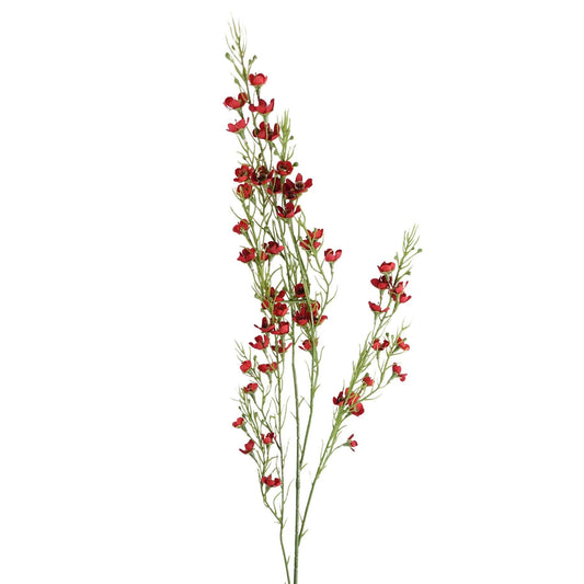 Vibrant 100cm Red Artificial Foliage with Delicate Silk Flowers - plants - express.com