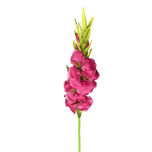 Vibrant 115cm Faux Pink Gladioli Stem - Effortless Elegance for Any Space - plants - express.com