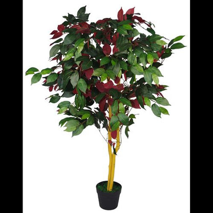 Vibrant 120cm (4ft) Artificial Capensia Tree - Realistic Green & Red Foliage - plants - express.com