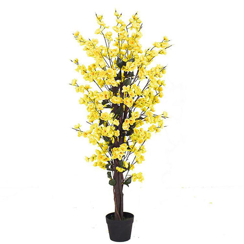 Vibrant 120cm Artificial Yellow Blossom Tree – Perfect Home Decoration! - plants - express.com