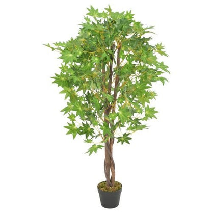 Vibrant 120cm Red Maple Tree - Lifelike Artificial Plant in Stylish Pot - plants - express.com