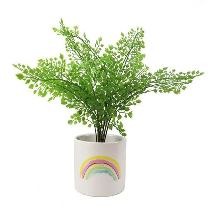 Vibrant 12cm Rainbow Ceramic Planter: Elevate Your Indoor Garden! - plants - express.com