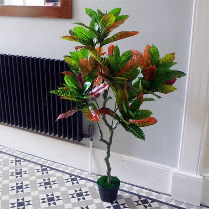 Vibrant 130cm Artificial Codiaeum Variegatum Tree - Perfect Indoor Decor! - plants - express.com