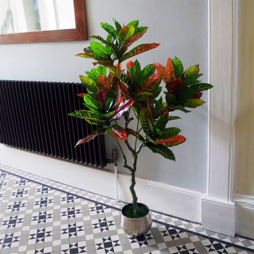 Vibrant 130cm Artificial Codiaeum Variegatum Tree - Perfect Indoor Decor! - plants - express.com