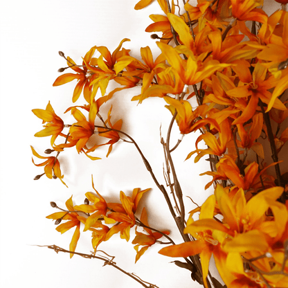Vibrant 130cm Yellow Blossom Floral Spray - Lifelike Silk Decor Accent - plants - express.com