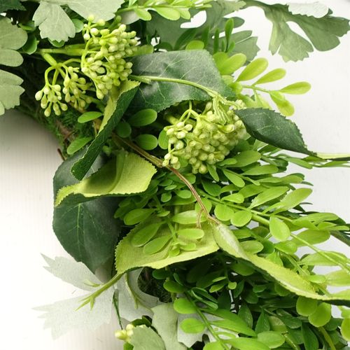 Vibrant 50cm Artificial Fern Wreath – Perfect for Any Door Decor! - plants - express.com