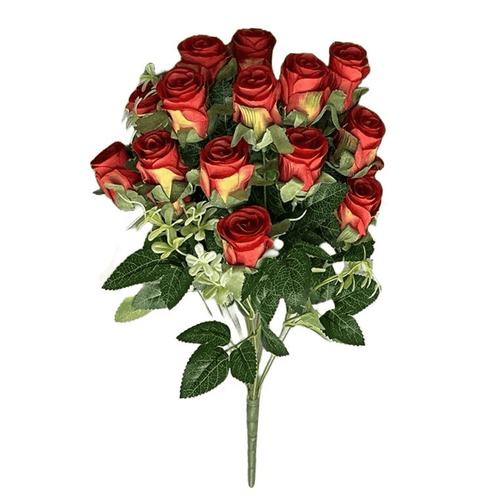 Vibrant 52cm Artificial Red Rose Bunch - No Maintenance, Perfect for Any Décor - plants - express.com