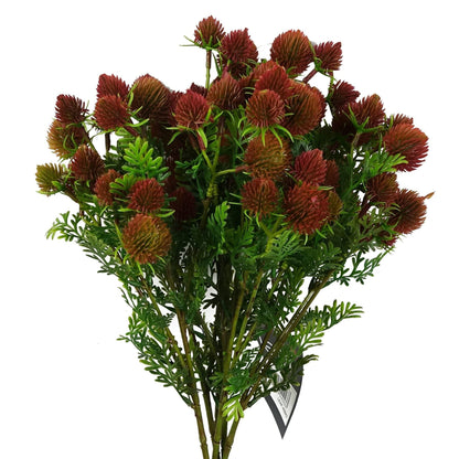 Vibrant 55cm Red Craspedia Stem - Realistic Artificial Floral Accent - plants - express.com