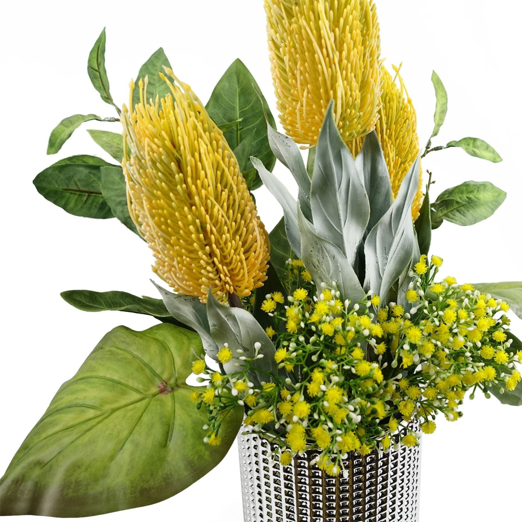 Vibrant 55cm Yellow Gypsophila Stem - Realistic, Shapable Floral Decor - plants - express.com