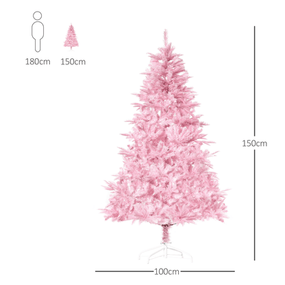 Vibrant 5FT Pink Artificial Christmas Tree - Auto Open for Festive Decor! - plants - express.com