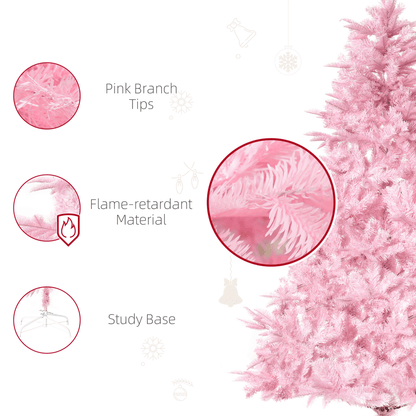 Vibrant 5FT Pink Artificial Christmas Tree - Auto Open for Festive Decor! - plants - express.com
