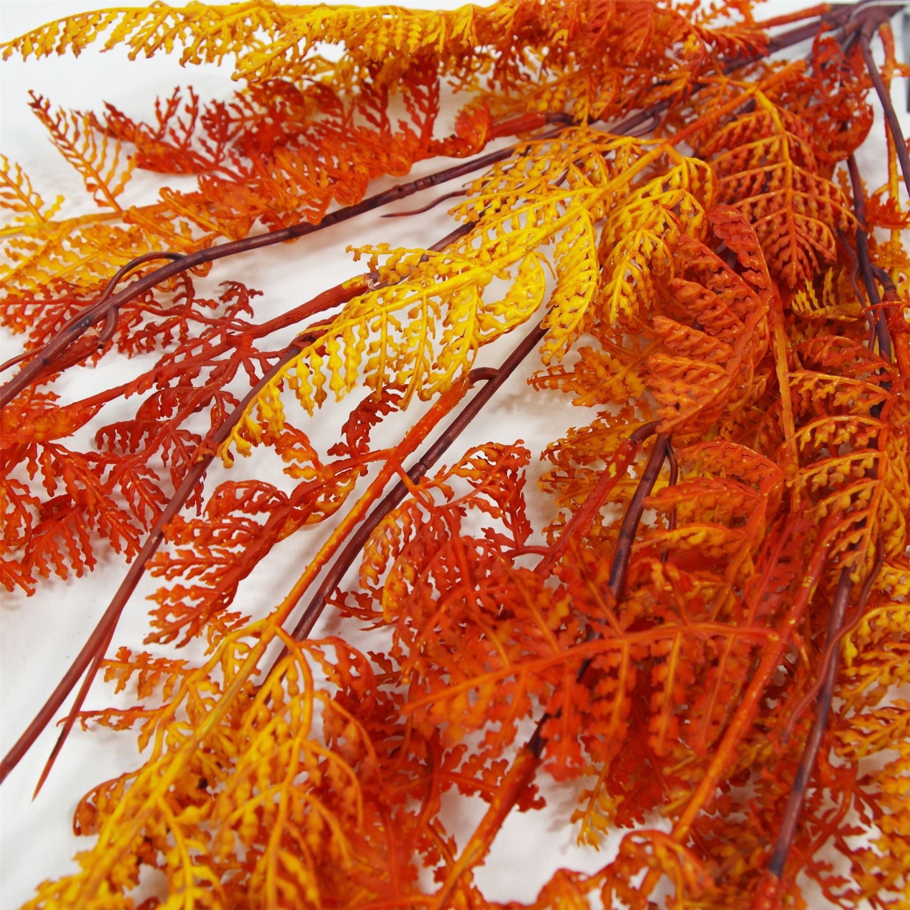 Vibrant 6 - Pack 100cm Artificial Hanging Maidenhair Fern - Autumn Orange - plants - express.com