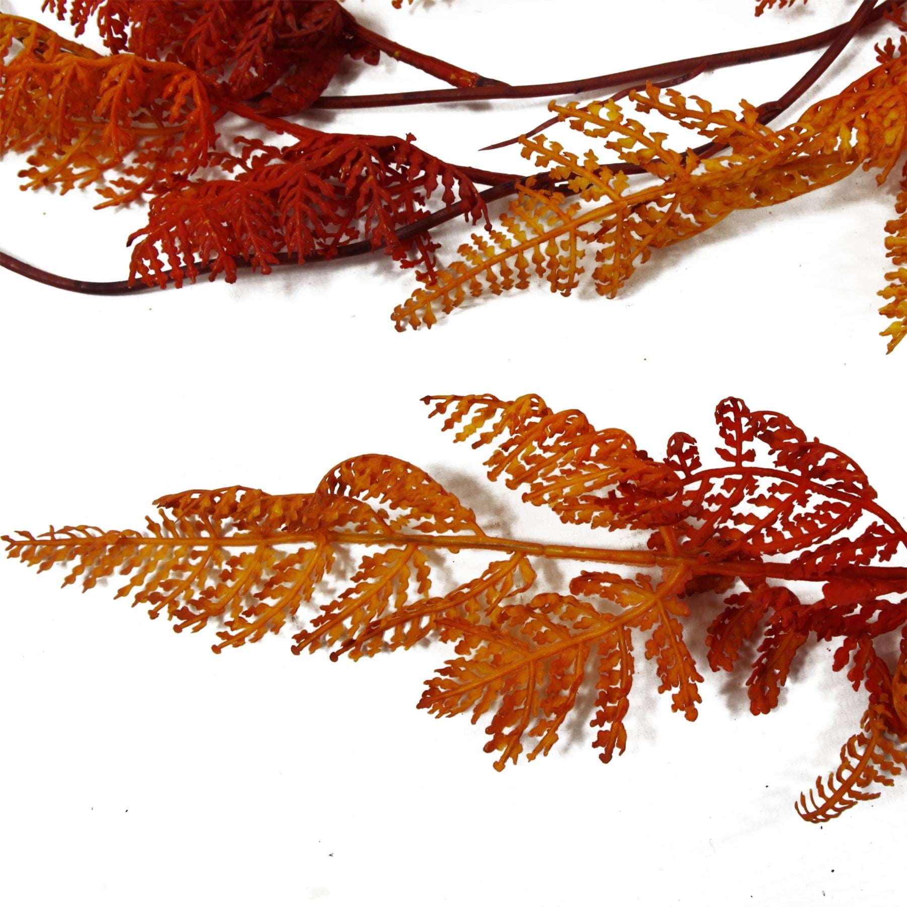 Vibrant 6 - Pack 100cm Artificial Hanging Maidenhair Fern - Autumn Orange - plants - express.com