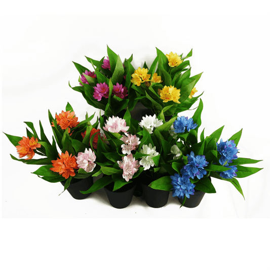 Vibrant 6 - Pack Artificial Freesia Plants: Colorful, Realistic Floral Decor - plants - express.com