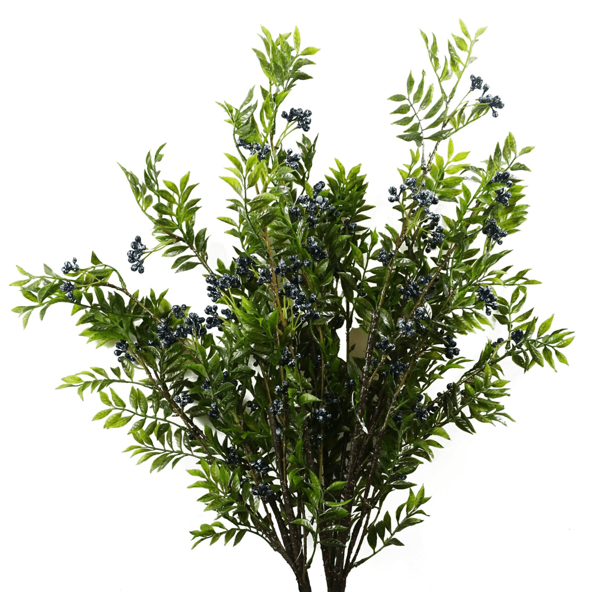 Vibrant 6 - Pack Nandina Foliage and Blue Berry Spray – 70cm Artificial Decor - plants - express.com