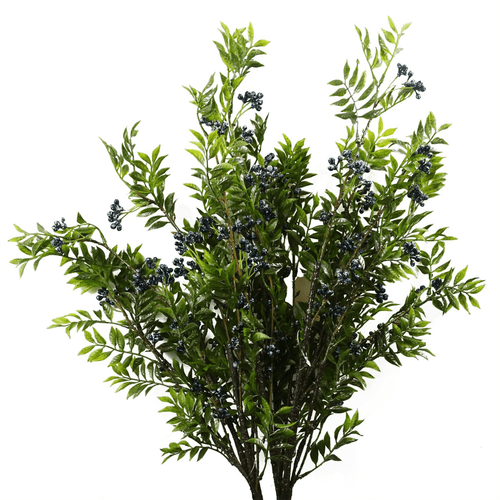 Vibrant 6 - Pack Nandina Foliage and Blue Berry Spray – 70cm Artificial Decor - plants - express.com