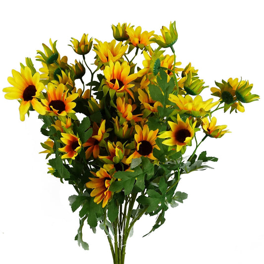 Vibrant 6 - Pack of 70cm Realistic Yellow Daisy Flower Sprays for Stylish Decor - plants - express.com
