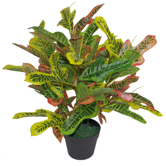 Vibrant 65cm Artificial Codiaeum Croton – Lifelike Tropical Décor Plant - plants - express.com