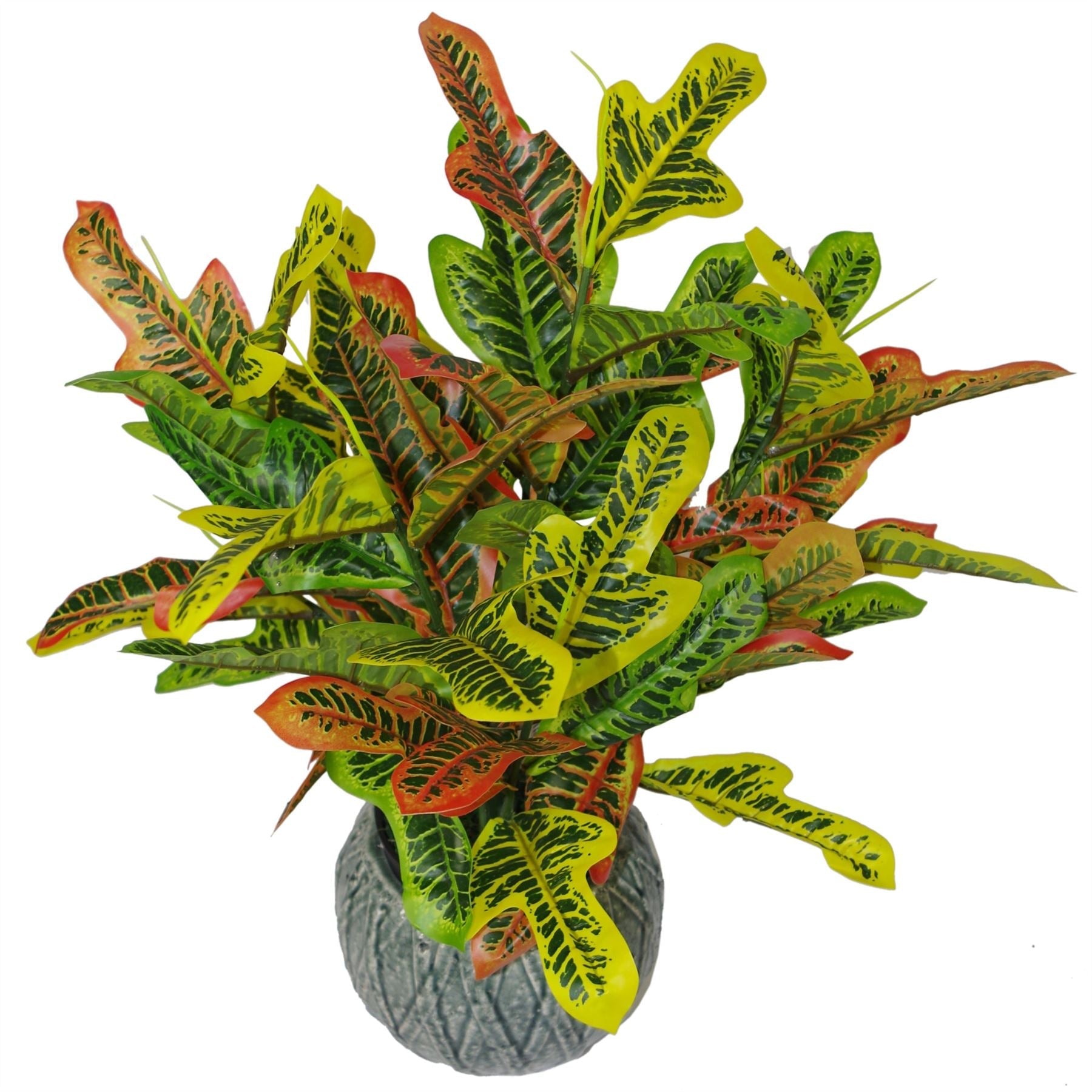 Vibrant 65cm Artificial Codiaeum Croton – Lifelike Tropical Décor Plant - plants - express.com