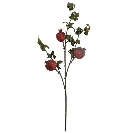 Vibrant 75cm Artificial Pomegranate Stem - Lifelike Decor for Any Setting - plants - express.com
