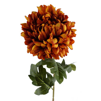 Vibrant 75cm Extra Large Orange Silk Chrysanthemum for Stunning Decor - plants - express.com