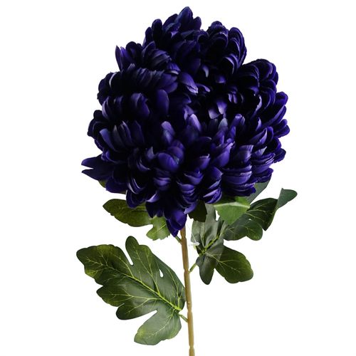Vibrant 75cm Extra Large Purple Reflex Chrysanthemum - Silk Flower Elegance - plants - express.com