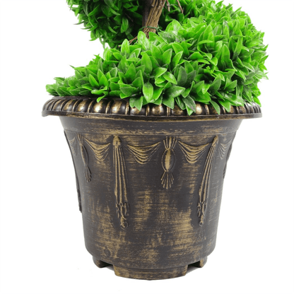 Vibrant 90cm Green Leaf Spiral Tree with Elegant Decorative Planter - plants - express.com