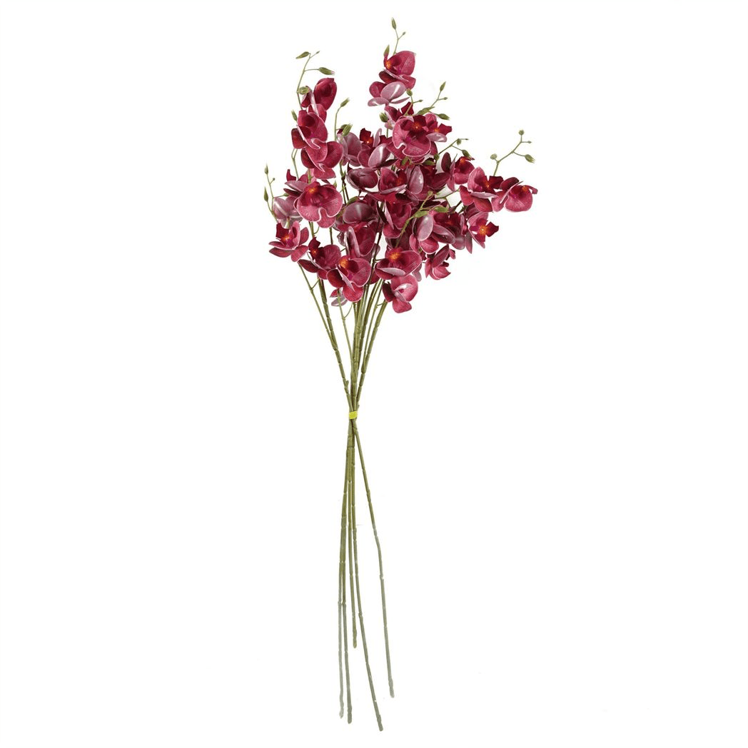 Vibrant Dark Pink 80cm Mini Orchid Stems - Pack of 6 for Stunning Decor - plants - express.com