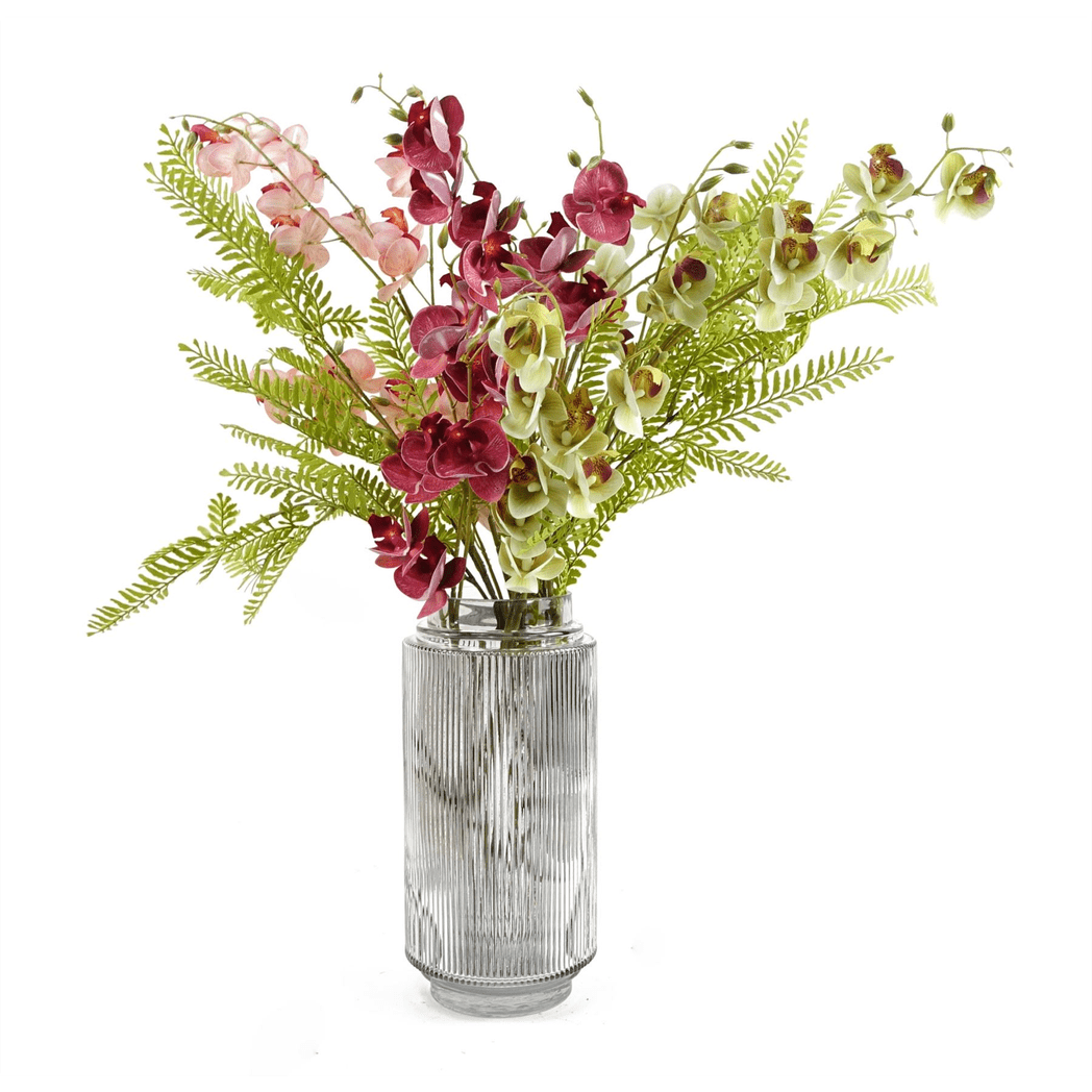 Vibrant Dark Pink 80cm Mini Orchid Stems - Pack of 6 for Stunning Decor - plants - express.com