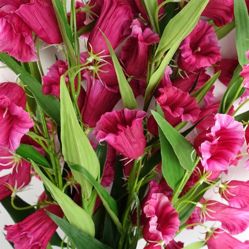 Vibrant Fuchsia Pink Trumpet Artificial Flower Stems - Pack of 6, 100cm - plants - express.com