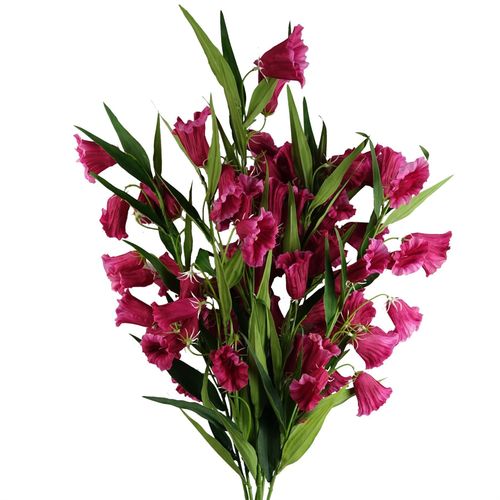 Vibrant Fuchsia Pink Trumpet Artificial Flower Stems - Pack of 6, 100cm - plants - express.com