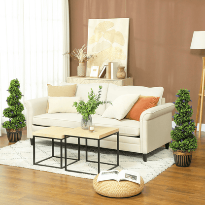 Vibrant HOMCOM 90cm Lavender & Green Spiral Artificial Plant Duo in Chic Pots - plants - express.com