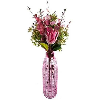 Vibrant Pack of 6 Faux Foliage Stems with Charming Pink Berries - plants - express.com