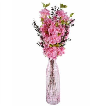 Vibrant Pink Artificial Blossom Stems - Set of 6, 100cm Each for Stunning Decor - plants - express.com