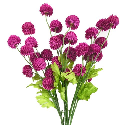 Vibrant Pink Artificial Dahlia Pompom Stems - Pack of 6 for Stunning Decor - plants - express.com