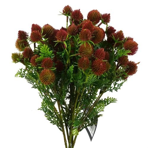 Vibrant Red Craspedia Stems - Pack of 6 Artificial Floral Accents (55cm) - plants - express.com