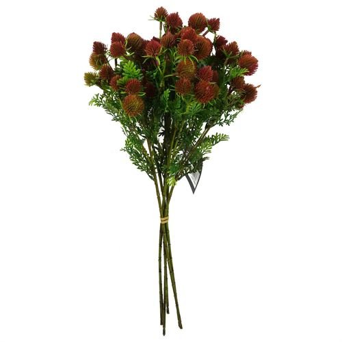 Vibrant Red Craspedia Stems - Pack of 6 Artificial Floral Accents (55cm) - plants - express.com