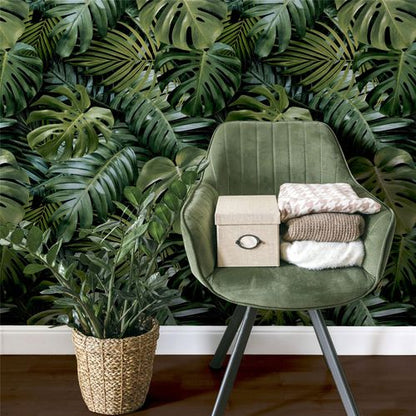 Vibrant Tropical Foliage Living Wall Wallpaper - Embrace Nature Indoors! - plants - express.com
