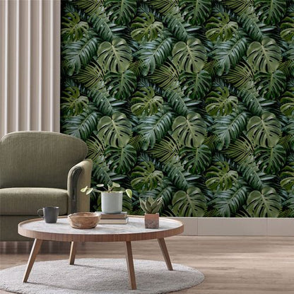 Vibrant Tropical Foliage Living Wall Wallpaper - Embrace Nature Indoors! - plants - express.com