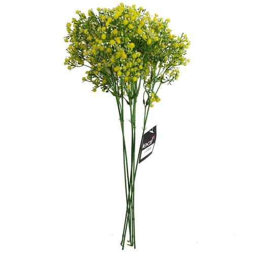 Vibrant Yellow Gypsophila Stems - Set of 6, 55cm Floral Accent Decor - plants - express.com