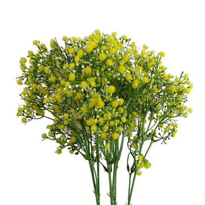 Vibrant Yellow Gypsophila Stems - Set of 6, 55cm Floral Accent Decor - plants - express.com
