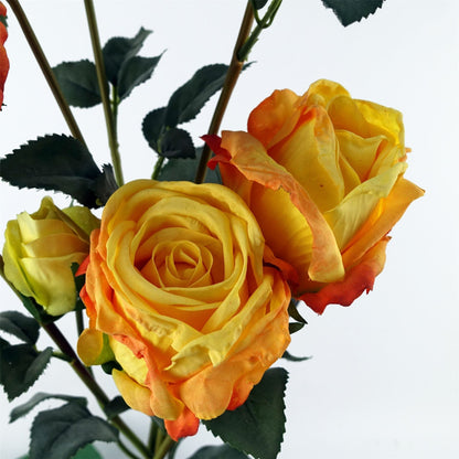 Vibrant Yellow Rose Artificial Flower Sprays - 24 Blooms & 18 Buds Total! - plants - express.com