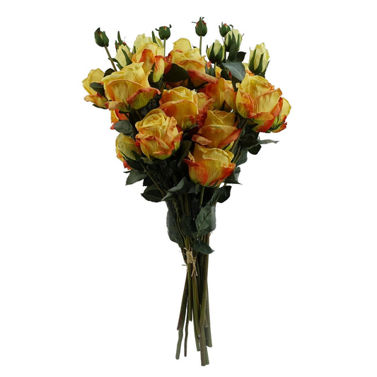 Vibrant Yellow Rose Artificial Flower Sprays - 24 Blooms & 18 Buds Total! - plants - express.com