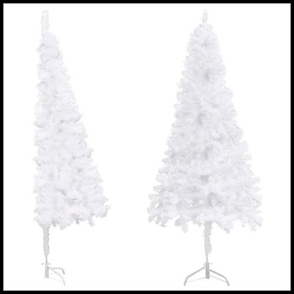 vidaXL 120cm Corner Green PVC Christmas Tree - Festive Space - Saver - plants - express.com