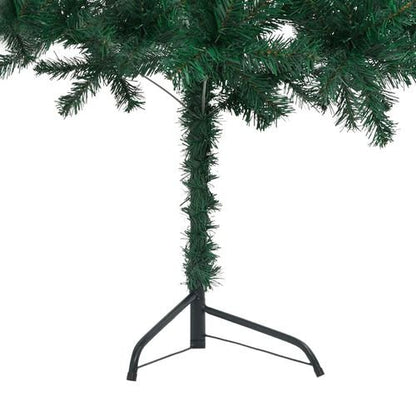 vidaXL 120cm Corner Green PVC Christmas Tree - Festive Space - Saver - plants - express.com