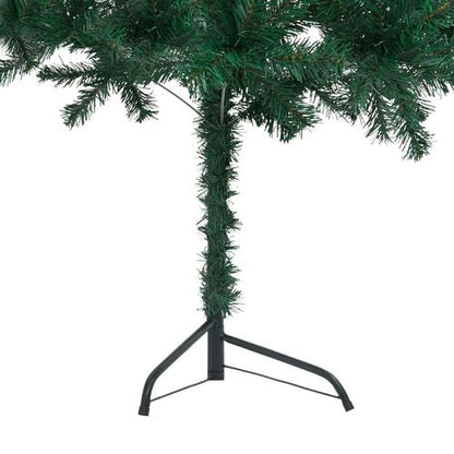 vidaXL 120cm Corner Green PVC Christmas Tree - Festive Space - Saver - plants - express.com